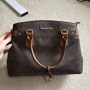 Michael Kors Dark Brown Tote with matching wallet
